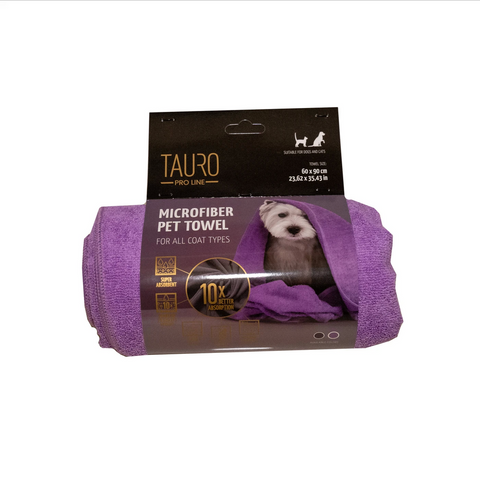 Tauro Pro Line Рушник для котів і собак з мікрофібри, фіолетовий 00155 фото